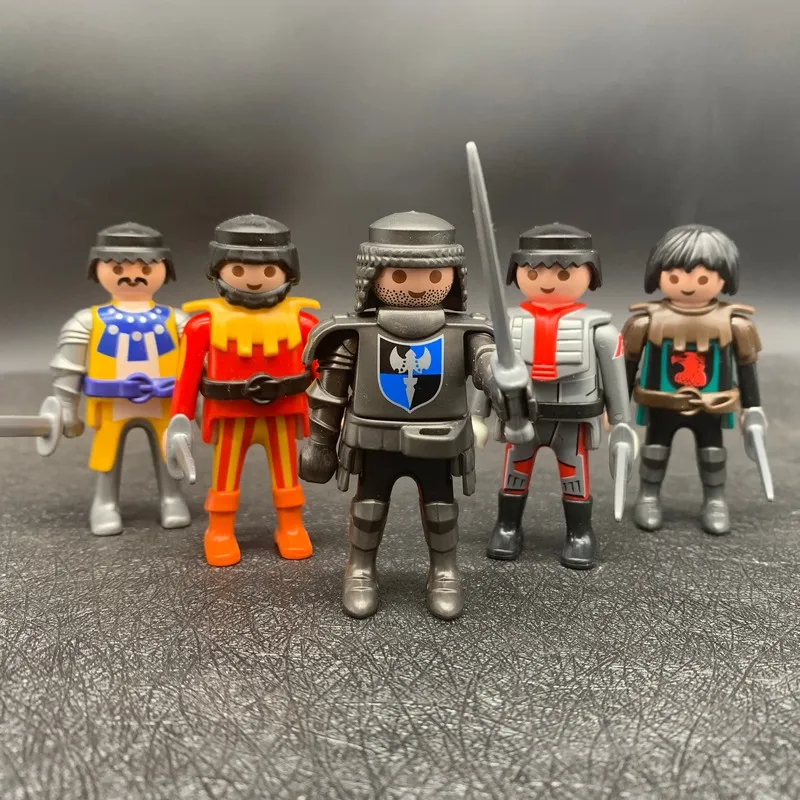 

5 Styles Playmobil Figures Pirate Warrior Knight Army Soldier Cowboy Accessory Action Figure Bricks Toy Gifts For Children X238