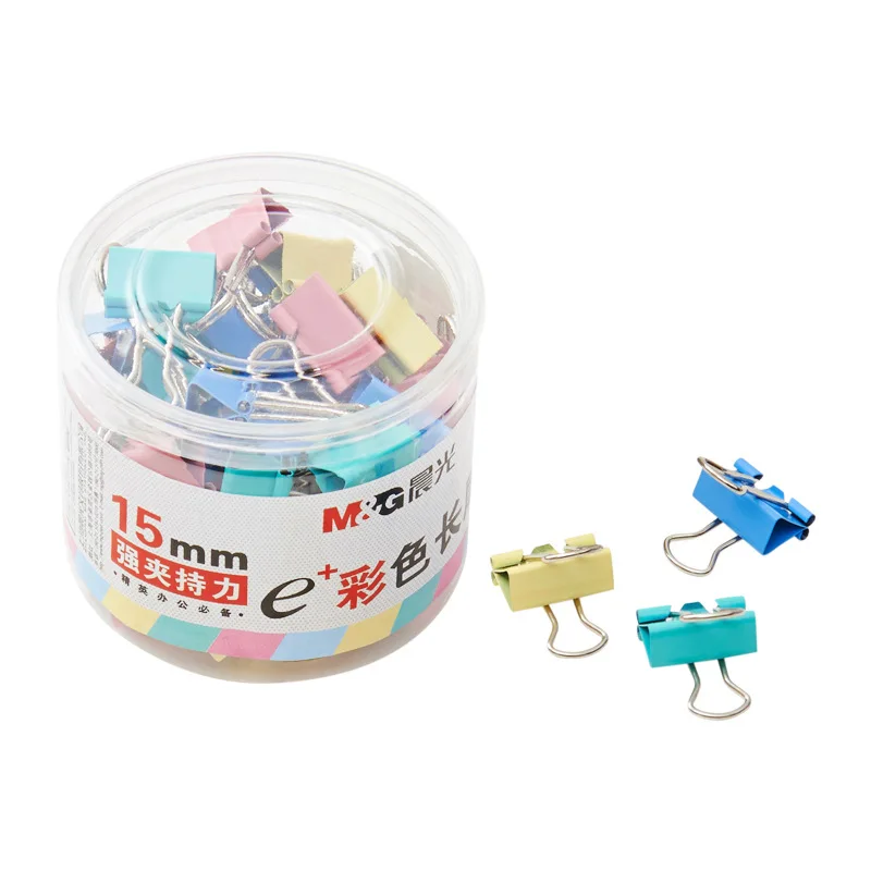 

60pcs/set Hot sale 15mm color long tail clip bill clip office stationery