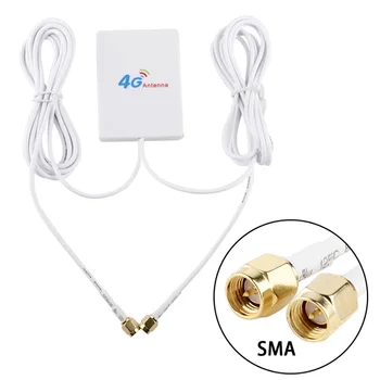 

TS9 CRC9 SMA Connector 4g LTE Pannel Antenna Dual SlIder Connector for HuaweI 3G 4G LTE Router Modem AerIal 3 Meters WIre