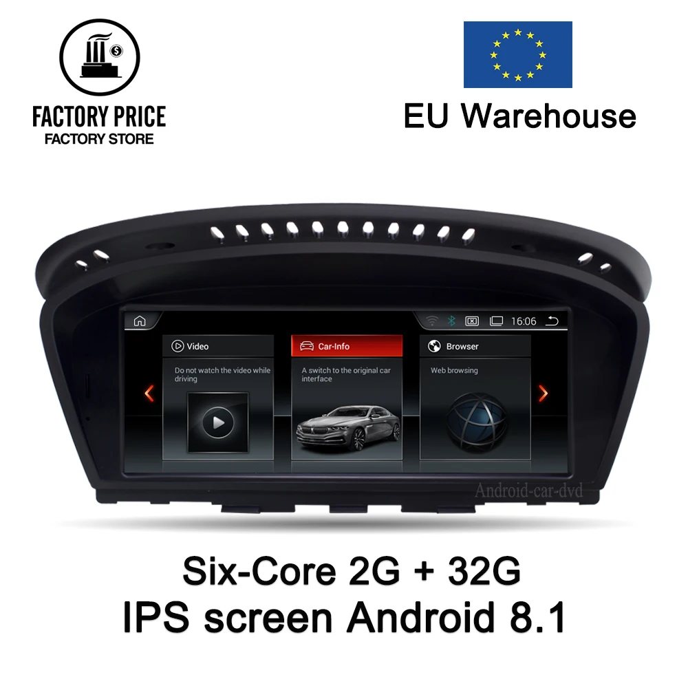 

8.8" Six-Core Android 8.1 2G+32G IPS Car Multimedia BMW Series 3 5 E60 E61 E62 E90 E91 E92 E93 M3 Bluetooth gps navigation