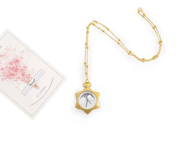 

Anime Card Captor SAKURA Cosplay Prop Star Pocket Watch Prop Fans Girl Friend Gift Collection Gift Drop Ship