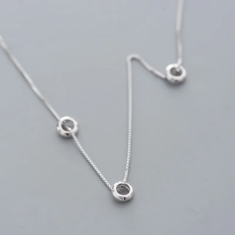 Цепочка с кулоном женская из серебра 100% пробы кулоном|circle necklace|necklace womenchain pendant |