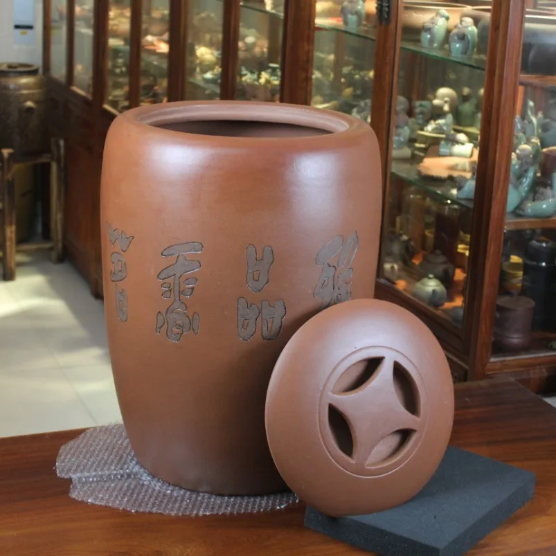 Zisha Tea Cylinder Tea Storage Tank Size Yixing Mug Mixed Batch Professional Deposit Full Hand Carving