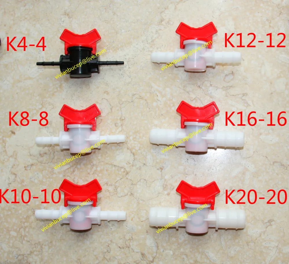 K12-G1/" пластиковый клапан переключатель для ПВХ PEX трубы, 12 мм колючая-1/2" Мужская резьба BSPP(DVR12) переключатель шланга воды краны