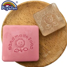 Ручной работы мыло-Подсолнух штамп Folwer с узором своими руками на основе натуральных органических декоративное мыло делая уплотнение с ручкой акриловые глава изготовленный на заказ