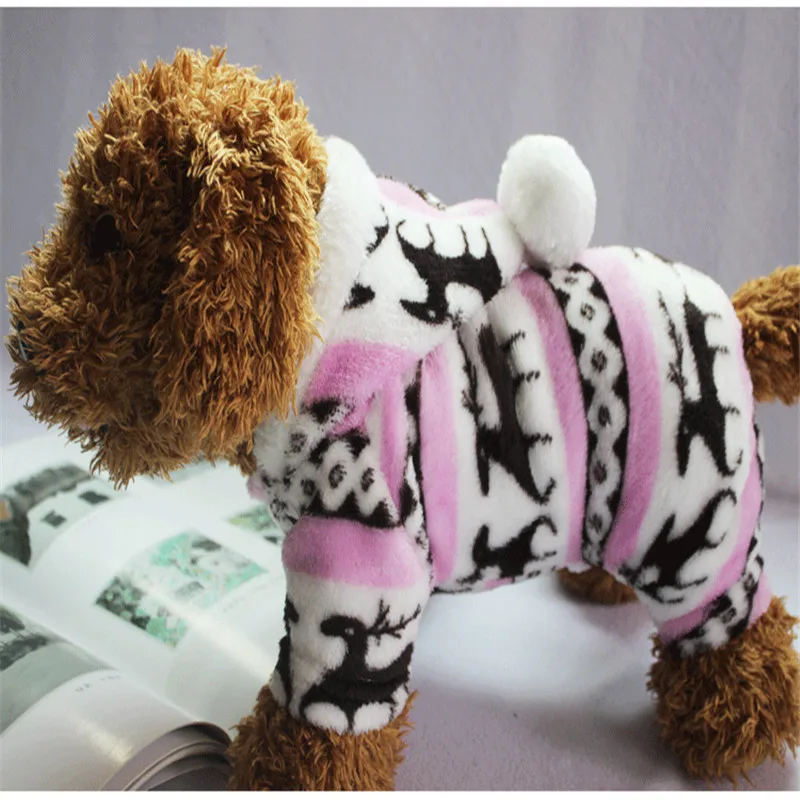 The-New-Autumn-And-Winter-Snowflake-Soft-Fleece-Dog-Clothes-Pet-Dog-Dress-Pattern-Coral-Velvet(7)