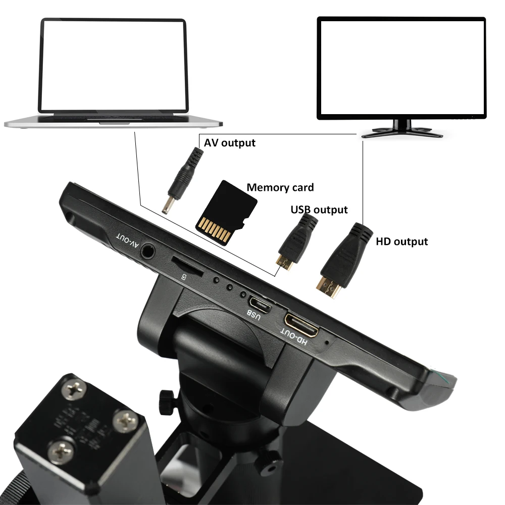 5 дюймов Экран 12MP 1080P цифровой промышленность видео микроскоп Камера 560X зум для разъема HDMI USB микроскоп для телефона пайка ПХД для ремонта