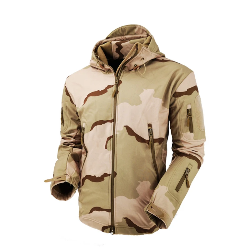 pele softshell jaqueta blusão camuflagem do exército