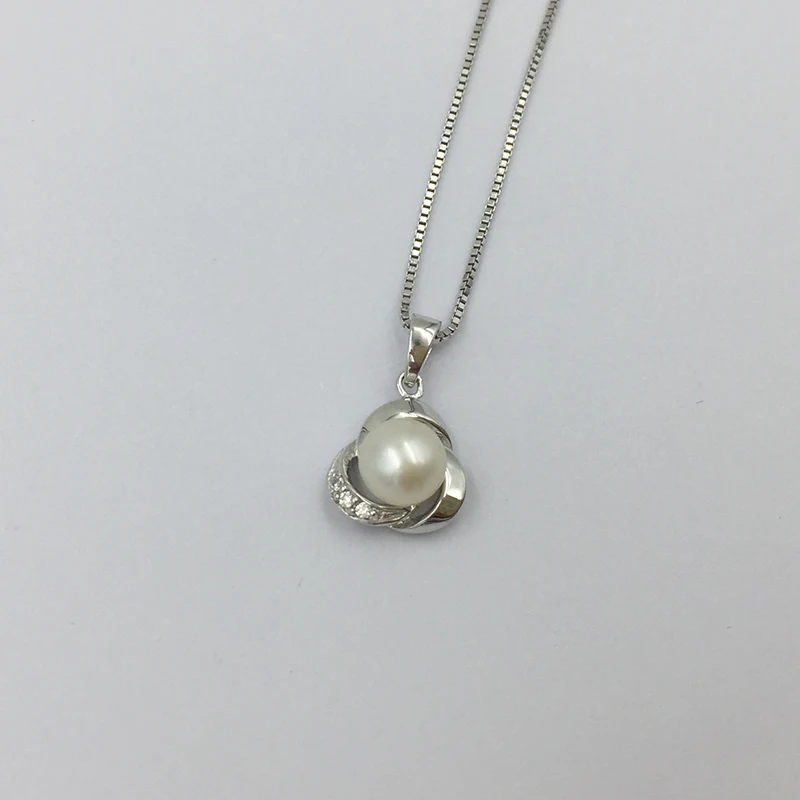 Sinya pearl pendant choker necklace for women girl with 18inch box chain in 925 sterling silver fine jewelry gift for Mom 2017 (3)