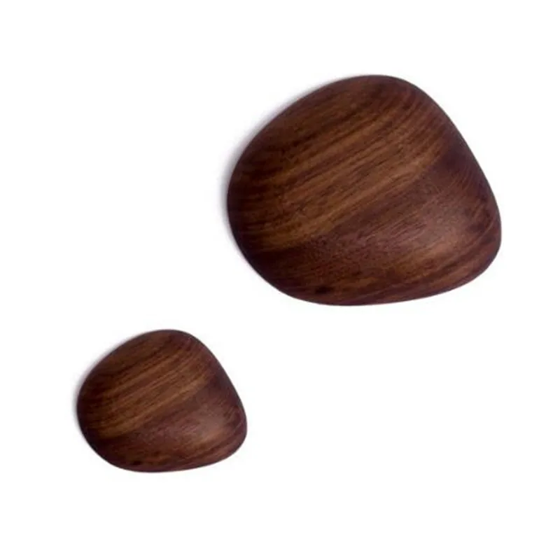 Скандинавский магнетизм деревянная вешалка для ключей простой декор настенные крючки деревянный магнит аксессуары для магазина - Цвет: Walnut Set