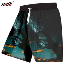 UJWI креативный дизайн мужские повседневные шорты 3d принт звезды в бутылке доска шорты Homme быстросохнущие полиэстер тренировки шорты