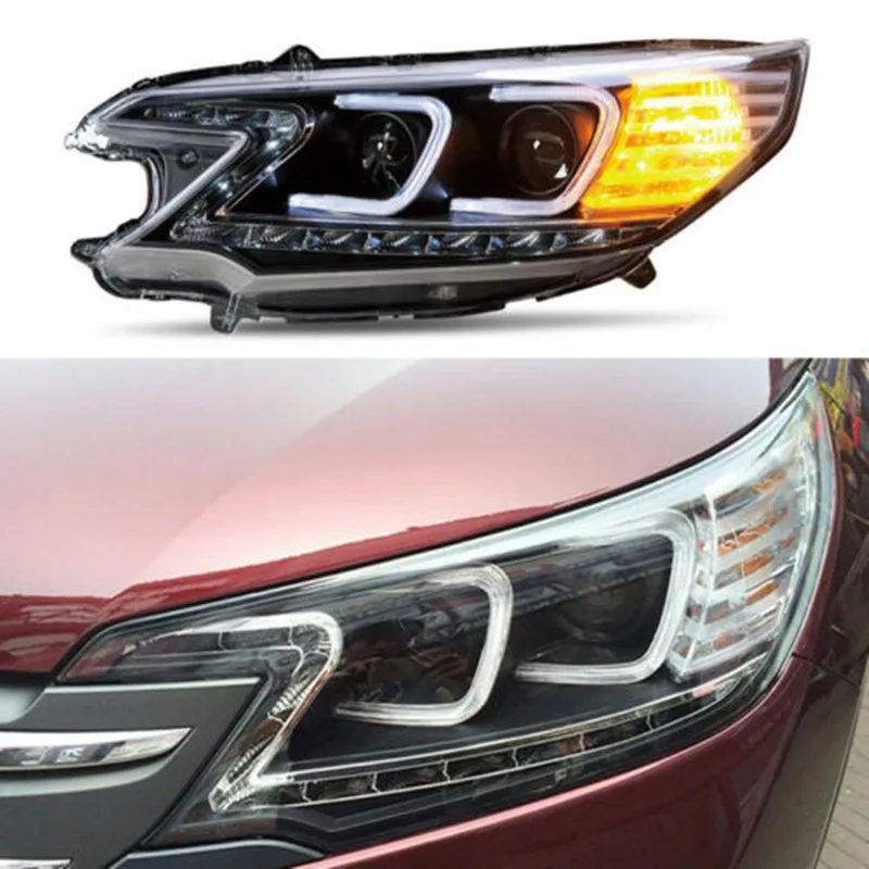 U образный передний светильник Angel Eye для Honda CRV 2012 2014 головной s динамический