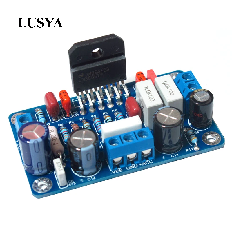 

Lusya HiFi LM3886TF mini Mono audio Power Amplifier Board 68W Dual power 12V-38V