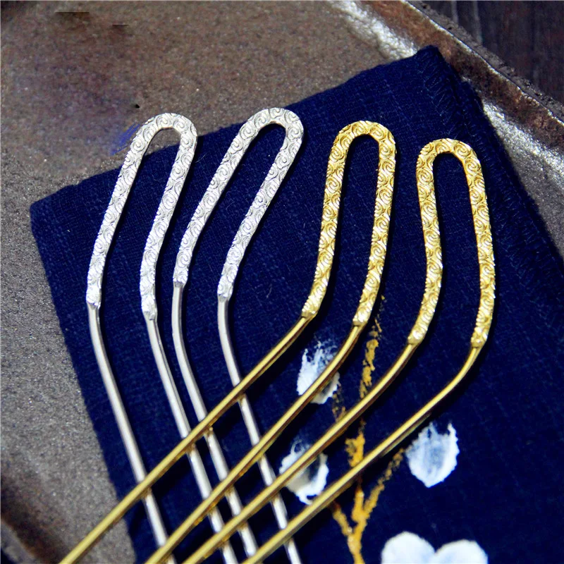 LYZ 6 Designs All match Hair Forks Yellow White Traditional Hand