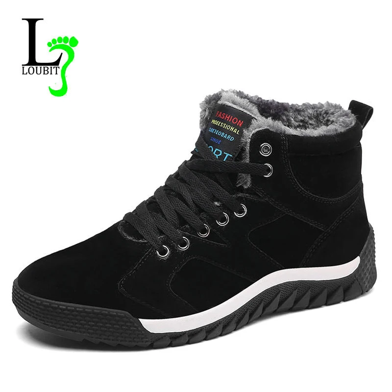 

Men Boots Winter With Fur Warm Snow Boots Men Winter Boots Work Shoes Men Footwear Fashion Rubber Ankle Shoes Big Size 39-47