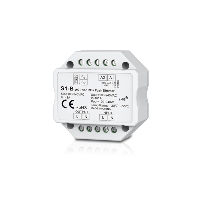 Новинка светодиодный диммер Triac S1 B AC 100 240 В вход 2 4 ГГц радиочастотный