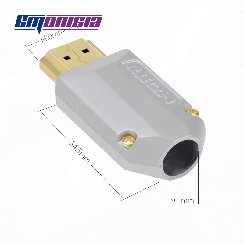50 шт./лот hdmi 1 4 3d версия высококачественный металлический защитный корпус HDMI