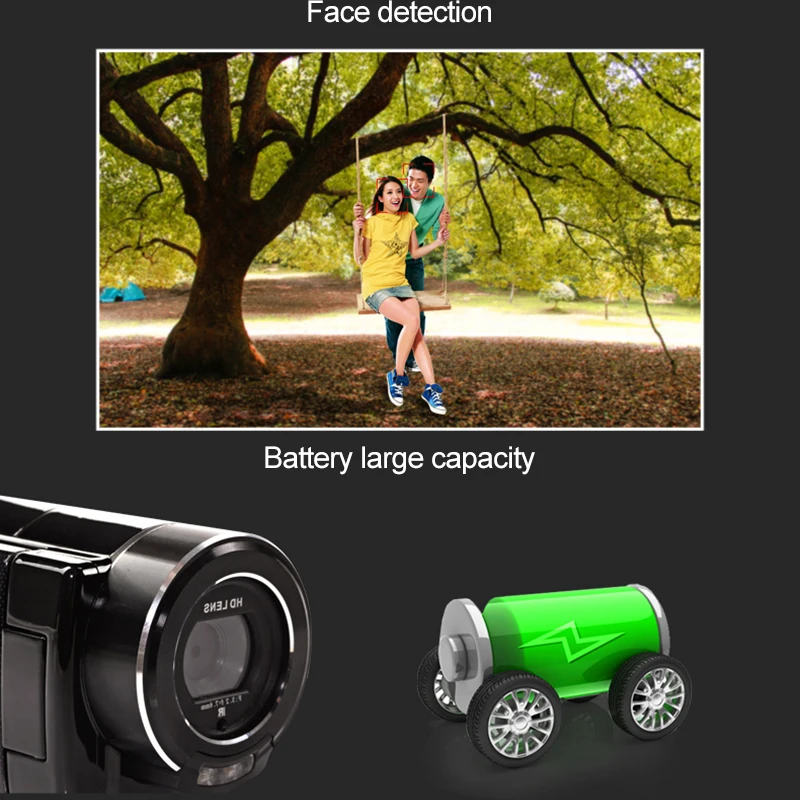 ORDRO 3," ЖК-экран HDV-V7 Цифровая видеокамера 1080 P 24 мега пикселей 16x цифровой зум с поддержкой обнаружения лица