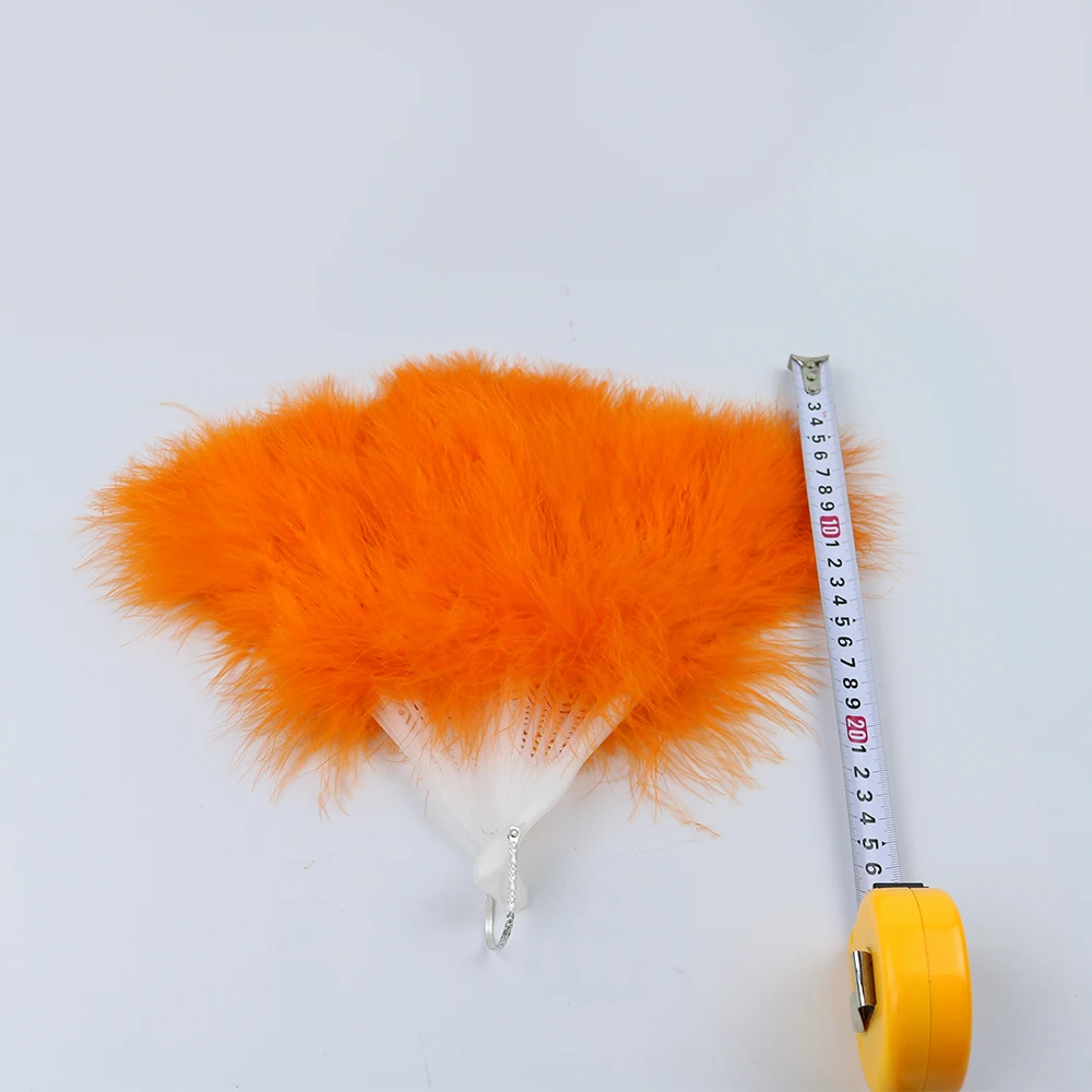 8 orange fluffy turkey fan 4