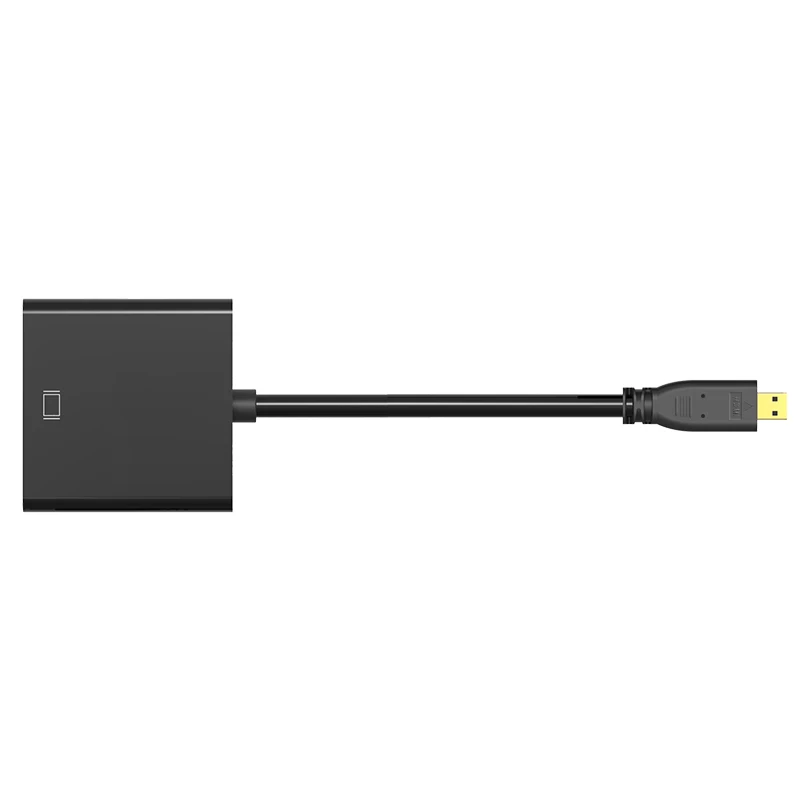 GuSou Micro HDMI Mini HDMI to VGA Female Adapter Converter Cable with Power & Audio Connector M/F 20cm