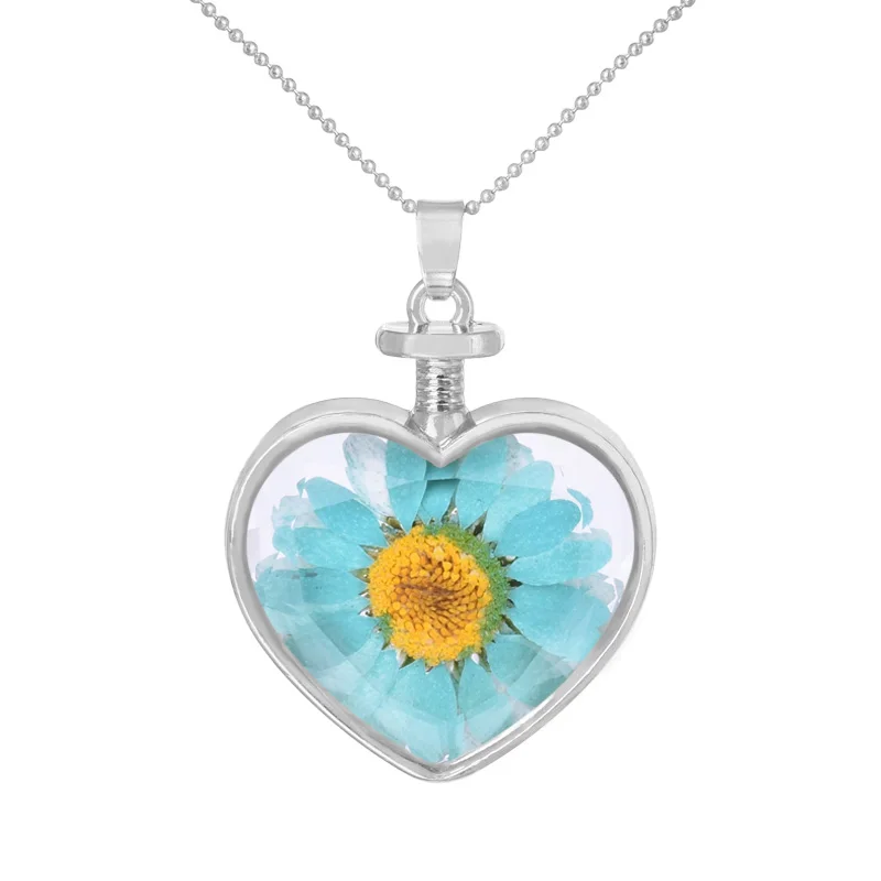Sunflower Pendant Necklace Advanced Customization Dried Flowers Glass