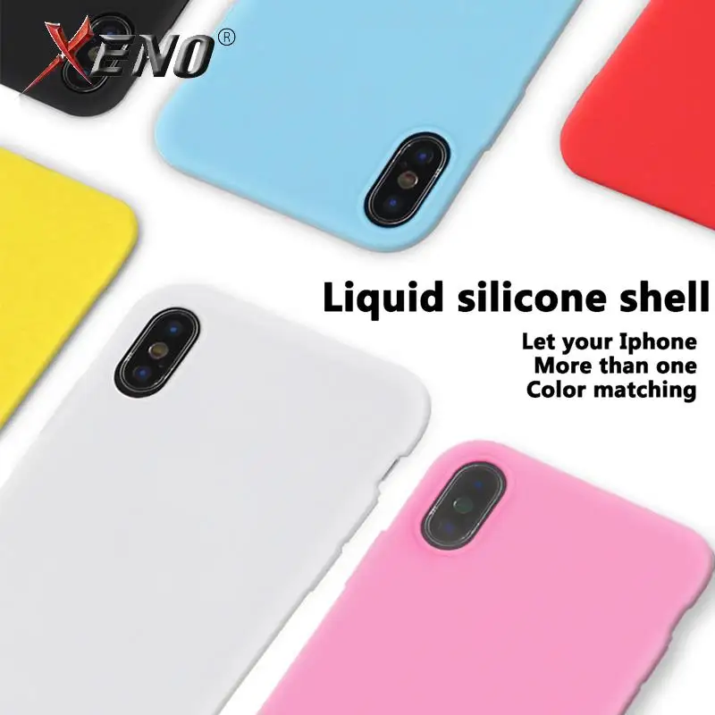 

Color Silicone For Case iPhone 8 6 7 6s Plus XR XS Max Phone Case Cover for Apple iPhone X XS 5S 5c se Silicone Case