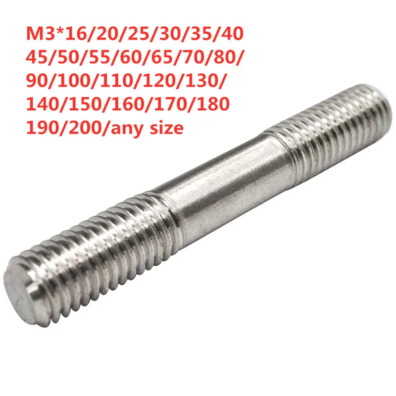 M8 x 150mm Tight Adjustable Push Double End Thread Stud Teeth Rod 10pcs 