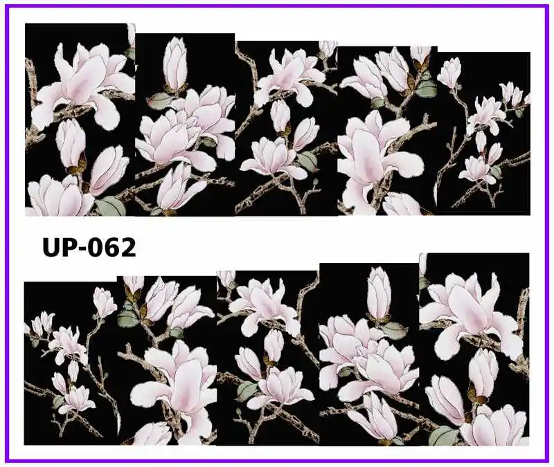 UP062 UPRETTEGO NAIL ART Красота татуировки переводная наклейка слайдер Вода Цвет Живопись мускус Роза перивинкл Роза Шарона UP061-066 - Цвет: UP062