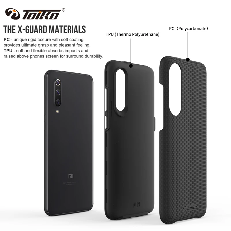TOIKO X Guard 2 в 1 противоударные прочные чехлы для телефонов Xiaomi Mi 9 задняя крышка