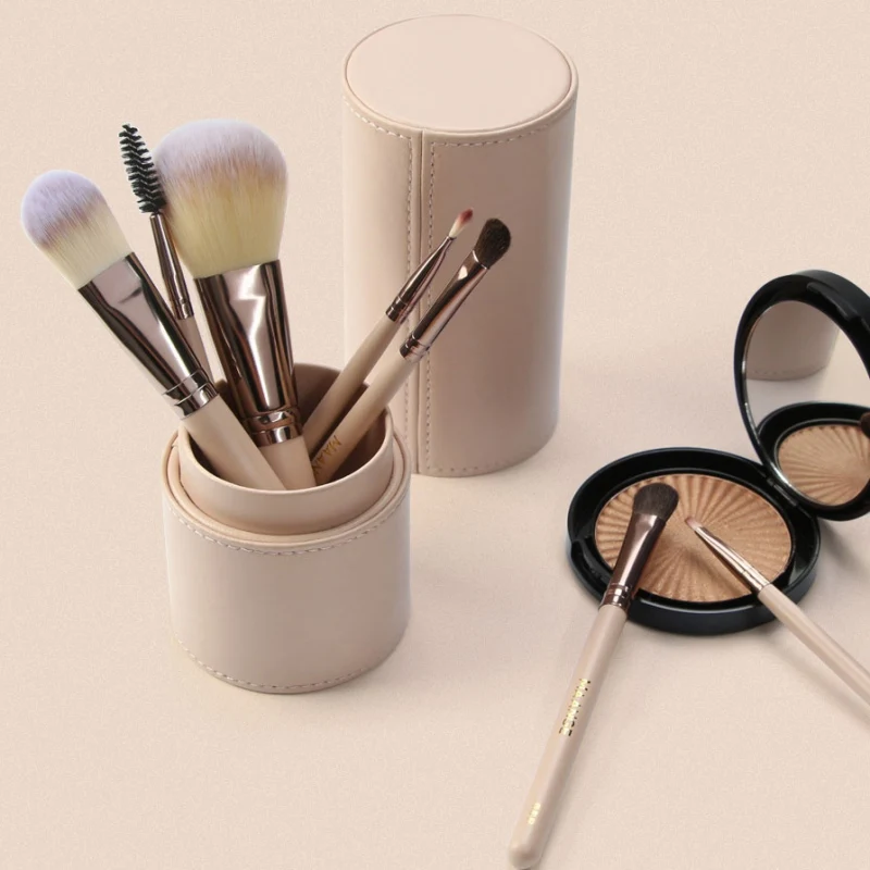 7Pcs Makeup Brush Set With Storage Box Powder Brush Foundation Brush Eyelash Eye Shadow Lip Eyebrow Brush Kit new