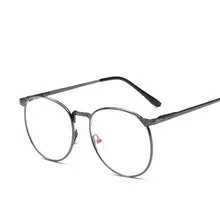 Новинка, металлическая оправа для очков, для мужчин и женщин, Ретро стиль, круглая оправа для очков, для колледжа, маленькая свежая оправа, зеркальные очки