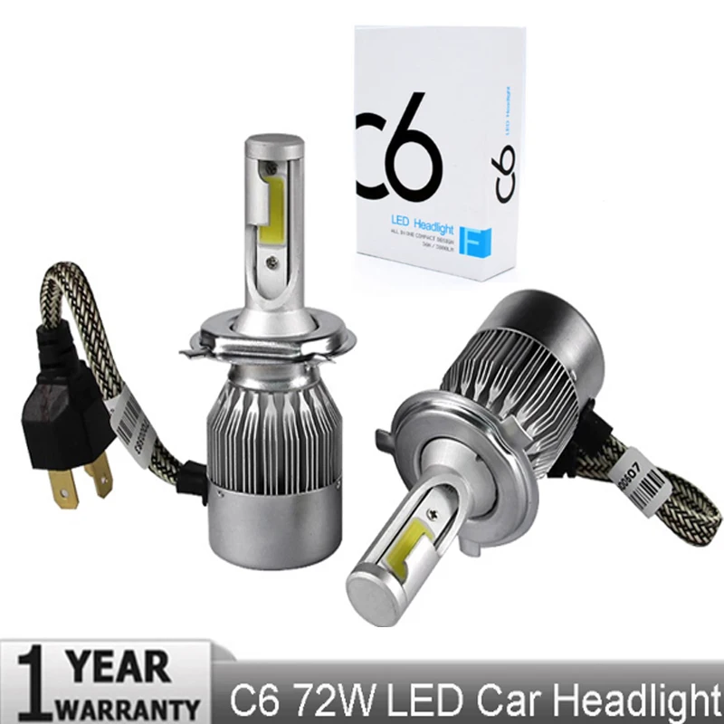 

Shipping by EMS Car Styling 12V LED Car Headlights COB H4 H7 Auto Head Lamp Lights 36W 7600LM Head Bulbs H1 LED Car Lamps