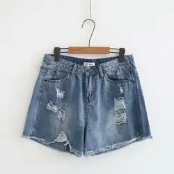 Большие размеры Плюс Размер Горячие Летние повседневные карманные шорты джинсовые короткие модные женские шорты