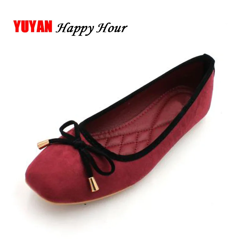 Rouge Mode Taille A286 Appartements Noir Femmes De noir rouge Plus jaune Chaussures Doux Simples La Apricot Bateau w7wnfqrzP