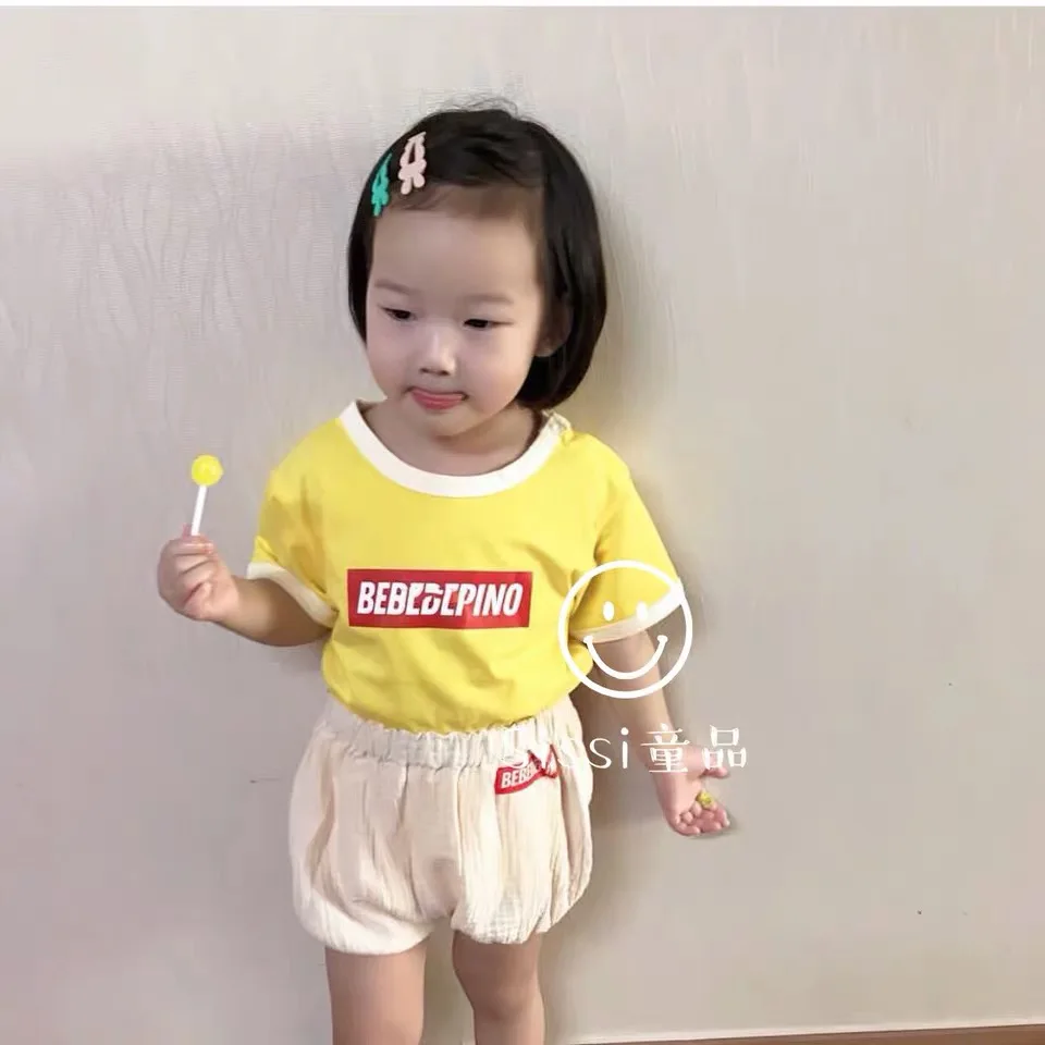 Bebe/ летние шорты для малышей милые шорты из хлопка для девочек детские летние шорты для маленьких мальчиков в Корейском стиле