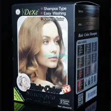 Dexe бренд каштановый темно-русая краска для волос крем для женщин и мужчин коричневый красящий шампунь для волос 25 мл* 10 мешков