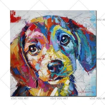 

Funny graffiti animal art frence bulldog art Handpainted amazing color bedroom decor dog cat animal wall Art Picture