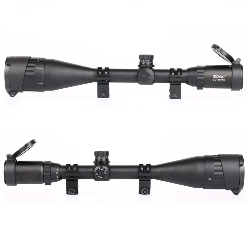 

Hunting 6-24x50mm Red & Green& Blue Mil-dot Illuminated Optics AOE Reticle Illuminated Crosshair Adjustable Riflescope