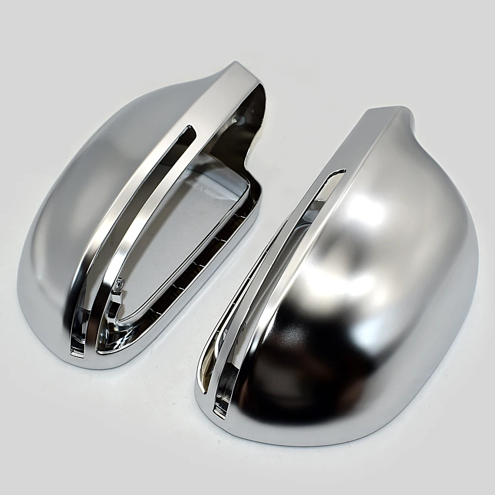 

Anzulwang Matt Chrome Mirror Cover Rearview Side Mirror Cap S Line For Audi A4 B8 A6 C6 A5 8T Q3 A3 8P
