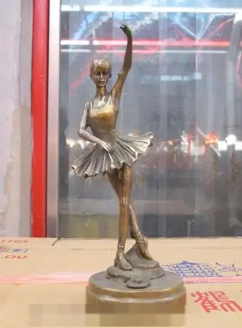 

S3116 11.5"Western Art Bronze sculpture swan lake Ballet beauty dance belle statue