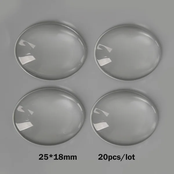 Oval 25x18mm 20pcs Горячее предложение, Круглый квадратный овальный плоский задний прозрачный увеличительное стекло, кабошон, камея, покрытие для изготовления ювелирных изделий своими руками - Цвет: Oval 25x18mm 20pcs