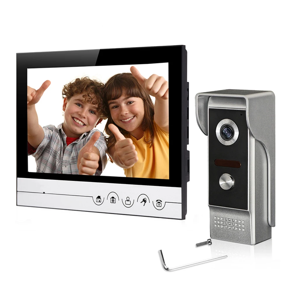 

Large display Wired Video Doorphone Intercom System 9''Inch Monitor,Take Photo and Make Memory Funtion to Home Security