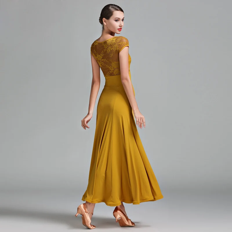 Бальное платье для танцев летнее Новое Кружевное танцевальное с коротким