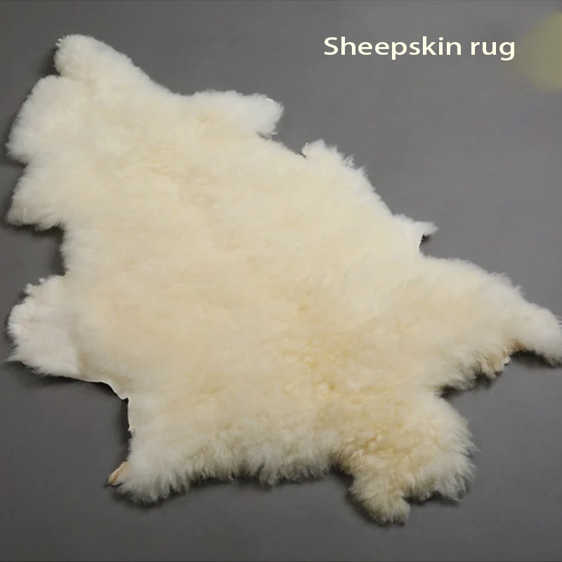 Роскошный Ковер из натуральной овчины с кудрявым мехом, мягкий теплый коврик для дивана, двойные чехлы для стульев, прикроватный Пушистый Ковер для кровати - Цвет: Sheepskin