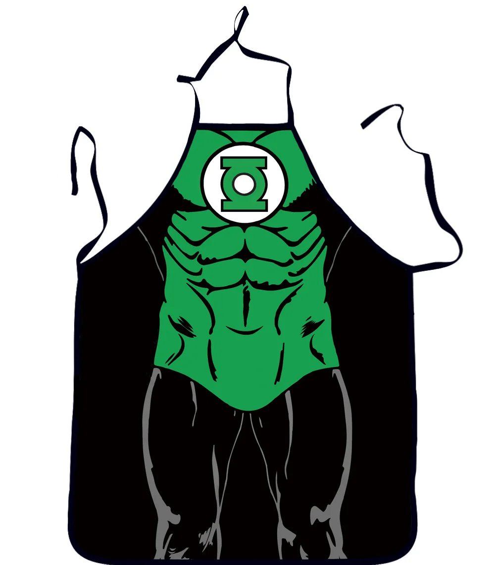 3D Funny Apron Super Hero Kitchen Apron Man Women Aprons Dinner Party Cooking Apron Adult Cozinha Tablier Cuisine Pinafore