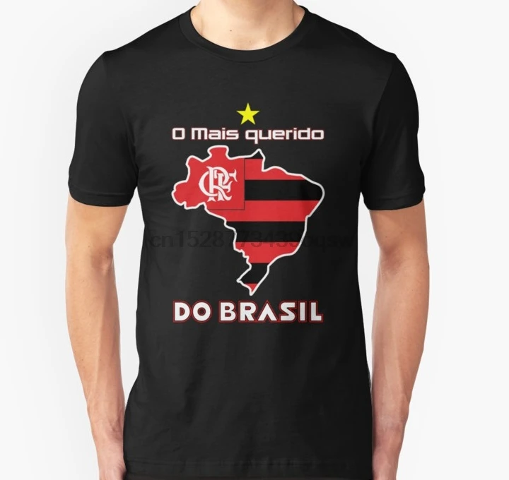 Мужская футболка с коротким рукавом O mais querido do brasil Fla go Slim Fit Топы женская | одежда