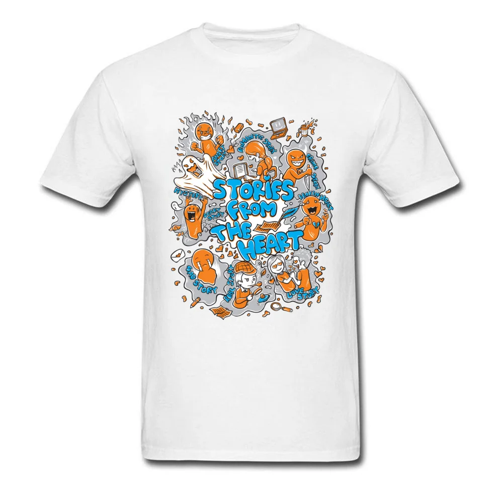 CustomNormal Short Sleeve Tops Tees Summer/Autumn On Sale O Neck 100% Cotton Clothing Shirt Men T Shirts Stories From The Heart  Stories From The Heart white