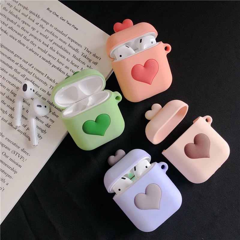 Love Heart Case For AirPods Bluetooth Wireless Earphone Case  (12)