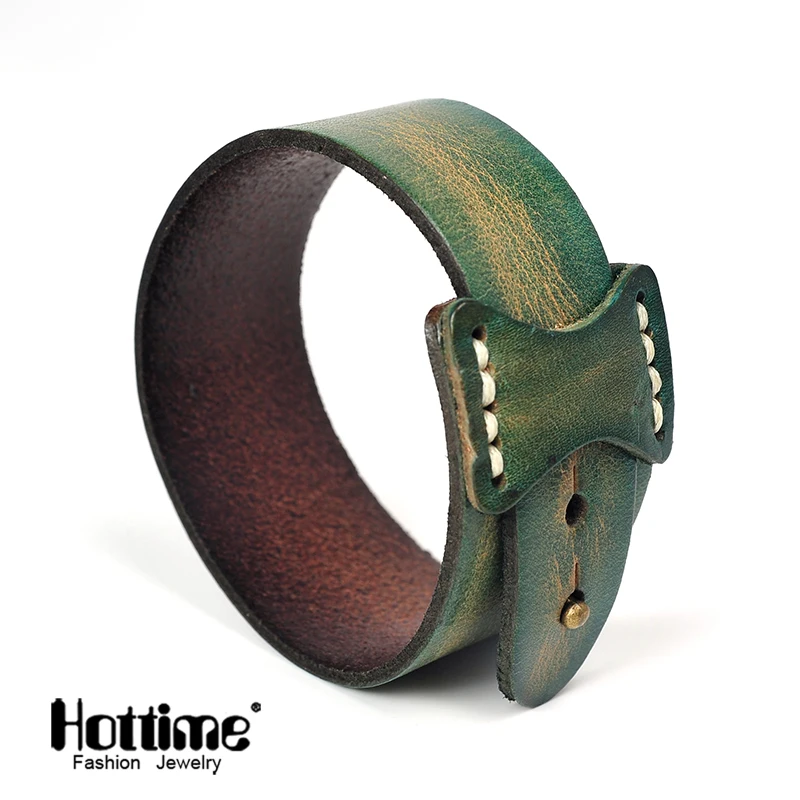 

Hottime New Arrival 3 Color Fashion Jewellry Genuine Leather Bracelet Men Butterfly Charm Bracelets Jewelry For Christmas Gifts