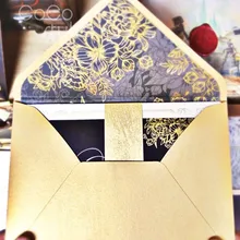 Cocostyles пользовательские винтажные два цвета foiling свадебные пригласительные открытки с Золотая фольга лайнер конверт